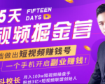 会玩手机就能赚钱!15天短视频掘金营:揭秘短视频赚钱玩法,开启月入过万新副业-瀚海资源库