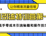 卓凡引流特训营第一期:高手零成本引流秘籍和操作技巧,让你精准流量倍增-瀚海资源库