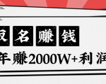 王通：不要小瞧任何一个小领域，取名技能也能快速赚钱，年赚2000W+利润-瀚海资源库