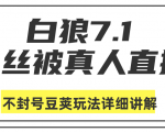 白狼敢死队最新抖音课程：蚕丝被真人直播不封号豆荚（dou+）玩法详细讲解-瀚海资源库