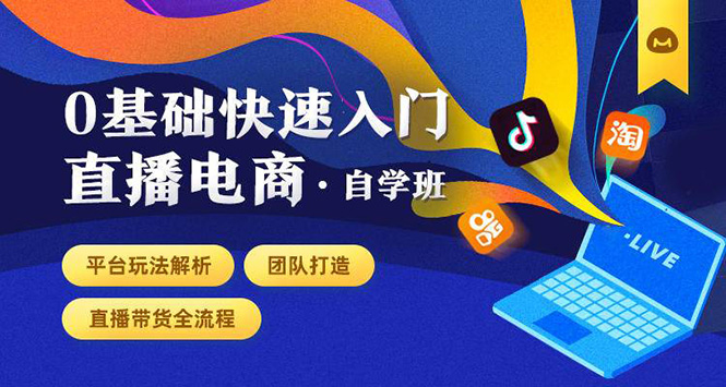 0基础快速入门直播电商课程：直播平台玩法解析-团队打造-带货全流程等环节-瀚海资源库