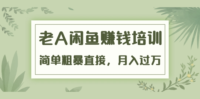 《老A闲鱼赚钱培训》简单粗暴直接，月入过万真正的闲鱼战术实课（51节课）-瀚海资源库