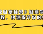 《终极财富秘密》财商学习必修课程，快速提升你的财富（18节视频课）-瀚海资源库