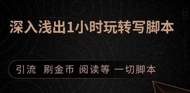 引流脚本实战课：1小时深入浅出视频实操讲解，教你0基础学会写引流脚本-瀚海资源库