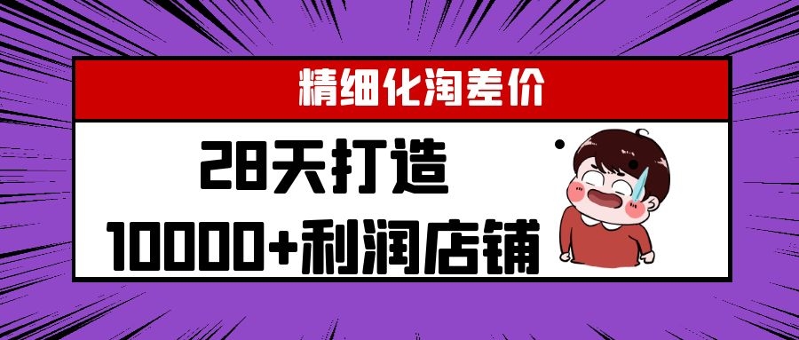 Yl精细化淘差价28天打造10000+利润店铺，精细化选品项目（附软件）-瀚海资源库