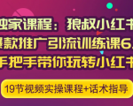 狼叔小红书爆款推广引流训练课6.0,手把手带你玩转小红书-瀚海资源库