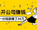 0元开公司赚钱,不花一分钱几天躺赚了30多万,详细操作流程!-瀚海资源库