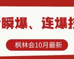 枫林会10月最新抖音瞬爆、连爆技术,主播直播坐等日收入10W+-瀚海资源库