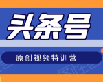头条号原创视频特训营：一对一带你玩转短视频，新号10天日收益破252元-瀚海资源库