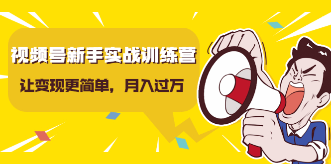 视频号新手实战训练营，让变现更简单，玩赚视频号，轻松月入过万-瀚海资源库