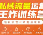 私域流量运营王炸训练营：全网引流+裂变涨粉+私域运营+高效成交-瀚海资源库