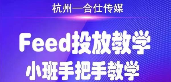 合仕传媒Feed投放教学，手把手教学，开车烧钱必须自己会-瀚海资源库