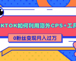 详细解析TIKTOK如何利用海外CPS+工具0粉丝轻松变现月入过万-瀚海资源库