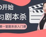 红娘子·从0开始学习剧本杀,你的第一堂剧本杀入门课 简单易懂 市场需求大-瀚海资源库