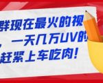 淘宝店群现在最火的视频玩法，一天几万UV的玩法，赶紧上车吃肉-瀚海资源库