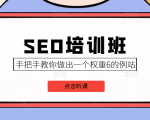 SEO培训班课程,手把手教你做出一个权重6的例站,价值8000元-瀚海资源库