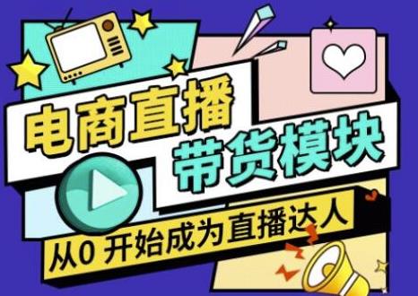 大鹏·电商直播带货课，系统学习直播带货各环节技巧和套路-瀚海资源库