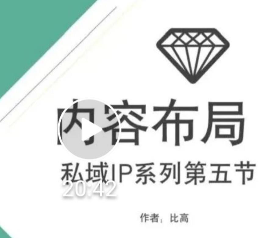 比高私域IP流量变现视频课，6个月10W粉，2235付费会员【完结】-瀚海资源库
