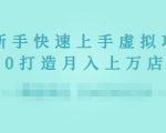 2022年虚拟项目实战指南,新手从0打造月入上万店铺-瀚海资源库