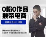 猴帝电商直播起号课,零粉零作品开播底层逻辑,直播五天打爆广场流量-瀚海资源库