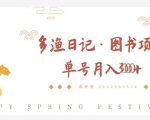 多渔日记·图书项目，无货源图书模式，纯搬运，单号月入4000+-瀚海资源库