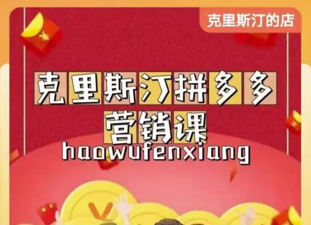 克里斯汀拼多多运营课，适合小白初涉平台，低成本入门-瀚海资源库
