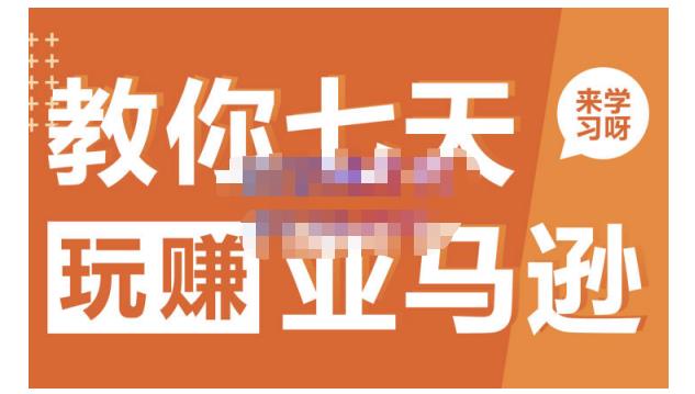 晟尧跨境·教你七天玩赚亚马逊，教你轻松玩赚亚马逊，适合小白学习-瀚海资源库