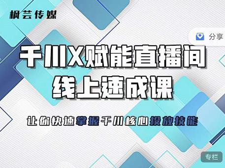 枫芸传媒-线上千川提升课，提升千川认知，提升千川投放效果-瀚海资源库