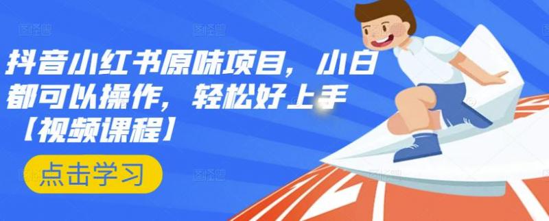 抖音小红书原味项目，小白都可以操作，轻松好上手【视频课程】-瀚海资源库
