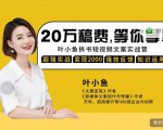 叶小鱼21天短视频文案拆书营,学完轻松搞定各类书单短视频文案-瀚海资源库