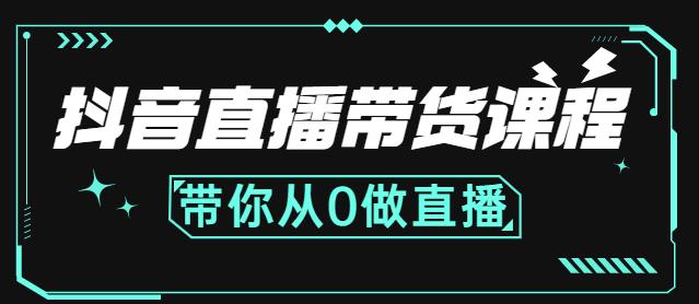 抖音直播带货课程：带你从0开始，学习主播、运营、中控分别要做什么-瀚海资源库