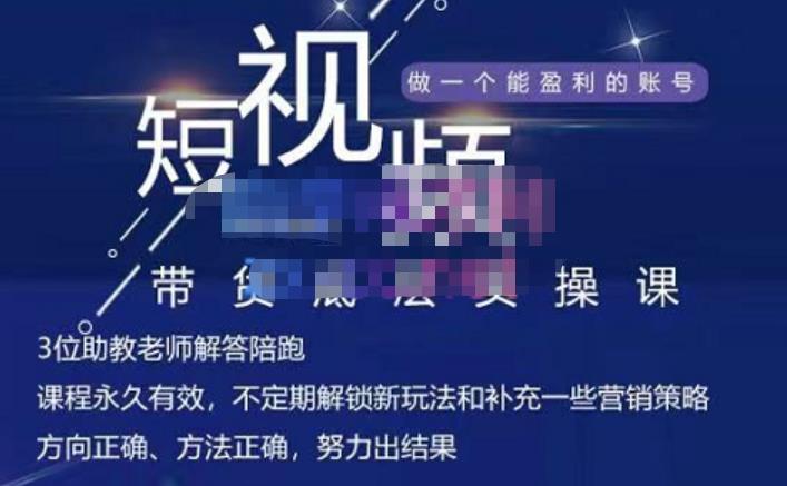 吴Sir·短视频带货底层实操课，教你如何选爆品、了解获短视频流量密码，正确起号-瀚海资源库