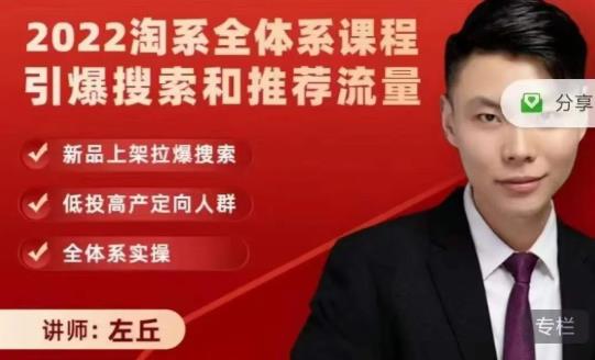 2022淘系全体系课程引爆搜索和推荐流量，新品上架拉爆搜索-瀚海资源库