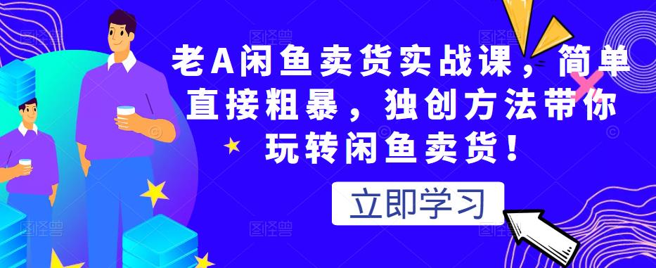 老A闲鱼卖货实战课，简单直接粗暴，独创方法带你玩转闲鱼卖货！-瀚海资源库