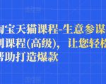 樊剑淘宝天猫课程-生意参谋数据分析系列课程(高级)，让您轻松运营店铺，帮助打造爆款-瀚海资源库