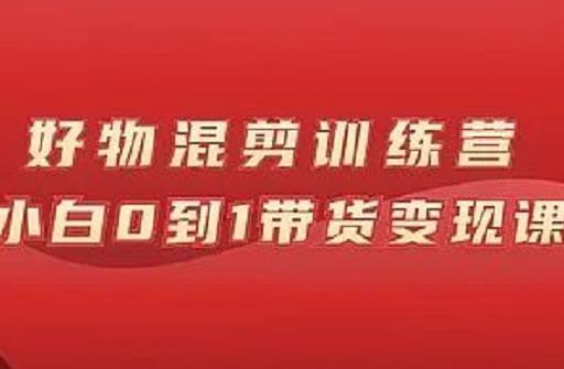万三好物混剪训练营：小白0到1带货变现课-瀚海资源库