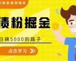 全网2022独家暴利项目，负债粉掘金，日搞5000的路子-瀚海资源库