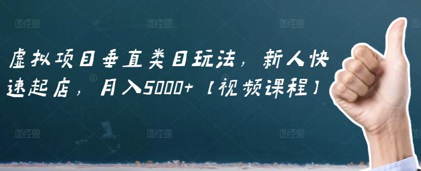 虚拟项目垂直类目玩法，新人快速起店，月入5000+【视频课程】-瀚海资源库
