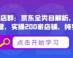 贝千电商店群：京东全类目解析，京东店群专业运营，实操200家店铺，纯实战经验-瀚海资源库