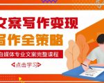 自媒体专业文案写作变现，月入10W+写作策略，教你从零开始学写作-瀚海资源库