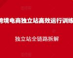 跨境电商独立站高效运行训练营,独立站全链路拆解-瀚海资源库