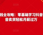 抖音电商赚钱全攻略:零基础学习抖音种草,靠抖音卖货轻松月薪过万-瀚海资源库