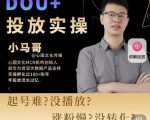 小马哥-Dou+投放实操课,抖加投放,随心推,付费起号逻辑,打破低播放转化-瀚海资源库