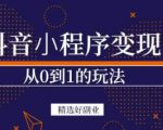 商梦网校-抖音小程序一个能日入300+的副业项目，变现、起号、素材、剪辑-瀚海资源库