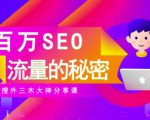 SEO实操培训:玩转百万SEO流量,助力站长快速提升流量(搜外三木大神分享课)-瀚海资源库