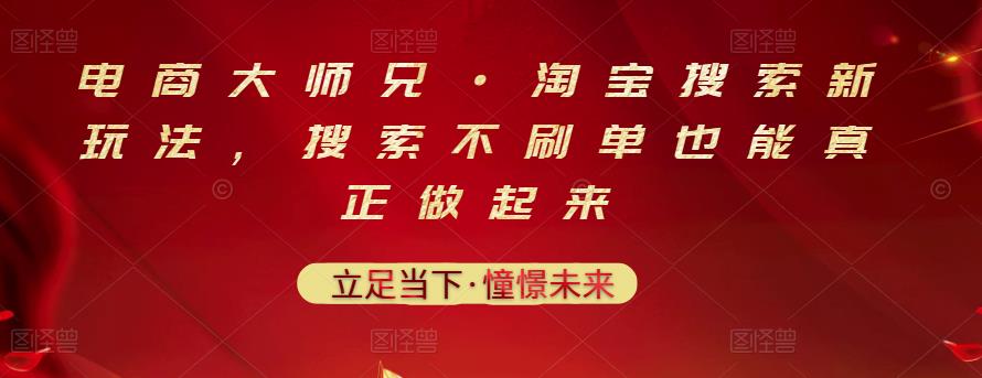 电商大师兄·淘宝搜索新玩法，搜索不刷单也能真正做起来-瀚海资源库