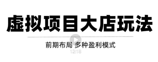 虚拟项目月入几万大店玩法分享，多店操作利润倍增（快速起店盈利）-瀚海资源库