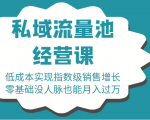 16堂私域流量池经营课：低成本实现指数级销售增长，零基础没人脉也能月入过万-瀚海资源库
