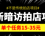 最新暗访拍店信息差项目，单个任务15-35元（不是传统拍店项目）-瀚海资源库