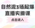 自然流3场起爆直播实操课 双标签交互拉号实战系统课-瀚海资源库